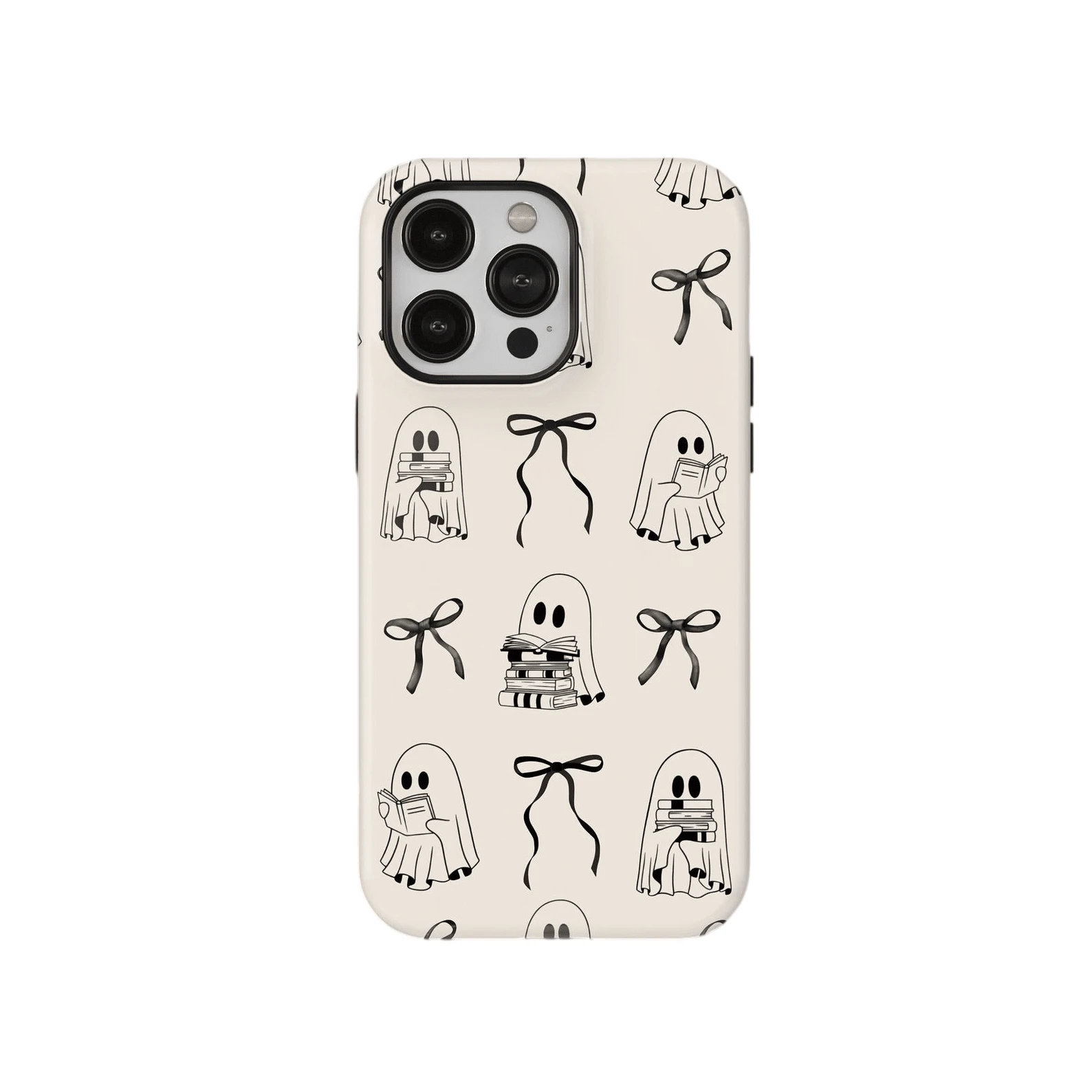 Reading Ghost Halloween Phone Case, Compatible With IPhone 17 Pro Max, 16e, 15 Plus, 14 Pro, 13 Pro Max, 12, 11, Suitable For Book Lovers, Librarians And Teachers - Multicolor - View 1