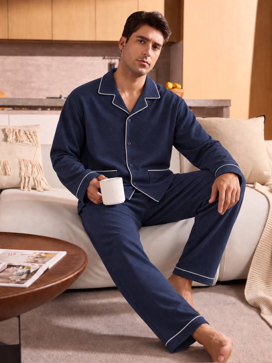 Men Loungewear Sets - Blue 2 - View 1