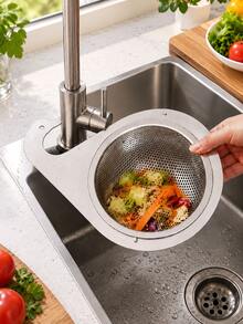 2pcs Swan Shaped Colander Set, Multi-Functional Stainless Steel Sink Strainer Basket, Quick Draining Kitchen Filter Basket, Suitable For Fruits And Vegetables, Faucet Hanging Design - View 11