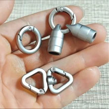 2pcs 360° Rotatable Dual-Head Triangle Spring Buckle | High-Quality Zinc Alloy, Polished Smooth, Exquisite Craftsmanship, Silver White, Universal Accessory For Phone, Clothing, Luggage And Hiking, Suitable For Various Rope Sizes, No Battery Required (Non-Load Bearing Buckle, Not For Climbing) - Multicolor - View 3