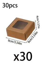 5/20/30/50pcs Foldable Paper Boxes With Transparent Window, Jewelry Gift Packaging Boxes, Suitable For Holiday Gifts, Party Favors, Accessories, Wedding Favors, Christmas Gifts, Halloween Decorations - Multicolor - View 8