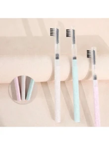 1pc 3-In-1 Eyelash Brush, Eyebrow Brush And Concealer Brush, Multi-Purpose Portable Makeup Tool, Suitable For Daily Makeup And Travel Use - Multicolor - View 2