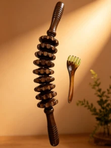 Massage Tool Manual Massage Stick For Body Shaping, Lymphatic Detox, Cellulite Reduction, Waist, Thigh And Abdominal Muscle Massage, Suitable For School, Back To School And Multiple Uses - Coffee - View 10