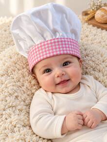 Newborn Photography Props, Baby Chef Hat For Boy Girl, Baby Photo Outfits Cook Props For Photo Stripe Chef Hats Baby Stuff Shower Party Gift - Multicolor - View 4