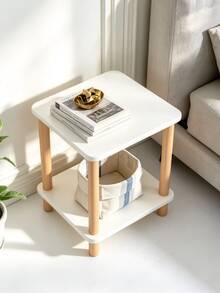 Multi-Style Side Table,Sofa Side Table, Small Coffee Table, 40*40*50cm, 3 Shapes Available, 2-Tier Storage End Table, Durable,Sturdy,Minimalist Nightstand For Living Room Bedroom Balcony, Space Saving Accent Table For Home Decor - Multicolor - View 10