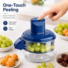 Rechargeable Automatic Fruit Peeler, Electric Grape Tomato Garlic Peeling Machine, One-Touch Vegetable Peeler, USB Charging Household Kitchen Gadget - Multicolor - View 1
