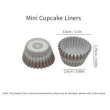 Disposable Paper Cupcake Liners, Baking Cake Cups, Suitable For Baking Paper Cups And Small Cake Cup Packaging, Suitable For Cake, Candy Making, Suitable For Holidays, Weddings, Valentine's Day And Various Anniversaries. Light Brown Mini Cake Paper Cups - Mini Cupcake Liners - View 4