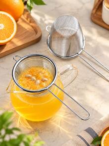 4/3/2/1pc Stainless Steel Fine Mesh Strainer Basket, Multi-Functional Tea Filter And Food Strainer, Suitable For Washing Fruits And Vegetables, Fine Mesh Colander, Suitable For Tea, Pasta, Noodles, Rice And Kitchen Cooking - Multicolor - View 13