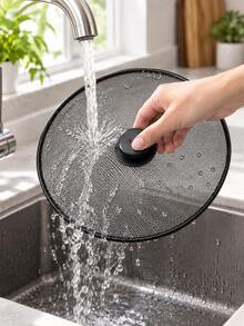 2/1 cái nắp lưới chống bắn dầu có núm, nắp đậy chảo lưới siêu mịn chống bắn dầu, nắp chảo chiên phủ sắt chống bắn dầu, dùng để nấu ăn - Xem 9