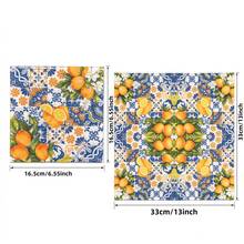 20pcs/40pcs/60pcs/80pcs/Lemon Party Napkins, Disposable Paper Napkins, Yellow Birthday Party Decoration Napkins, Suitable For Daily, Holiday, Summer Party, Wedding Table Decor And Scrapbooking - Multicolor - View 3