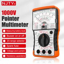 NJTY Analog Multimeter, Voltage And Current Tester, Portable Volt Ohm Meter With Resistance, Capacitance, Transistor HFE And Continuity Test, Pointer Electrical Circuit Tester For Home And Electrical Repair - Orange - View 2