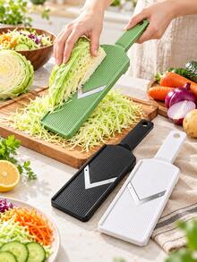 1PC Multi-Function Handheld Cabbage Shredder & Vegetable Slicer, Stainless Steel Cabbage Chopper, Cucumber Potato Onion Carrot Grater, Fruit Cutter, Salad Prep Kitchen Tool, Durable Manual Peeler For Home Cooking, Camping BBQ & Restaurant Use - Multicolor - View 2
