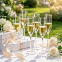 1/2/4/6/12pcs Luxury High Stem Crystal-Like Shatterproof Reusable Long Handle Cups, Banquet Wedding Birthday Party Dessert Juice Cold Drink Cups, Home Dining Table Atmosphere Decorative Cups - Perfect For All Parties - View 1