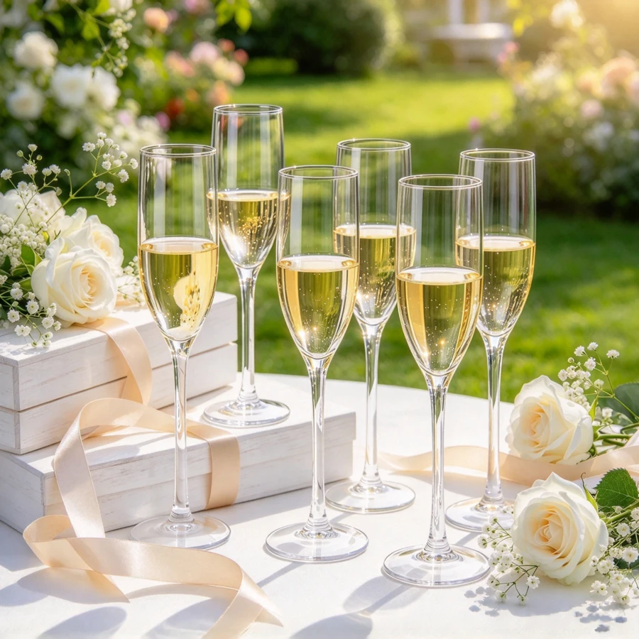 1/2/4/6/12pcs Luxury High Stem Crystal-Like Shatterproof Reusable Long Handle Cups, Banquet Wedding Birthday Party Dessert Juice Cold Drink Cups, Home Dining Table Atmosphere Decorative Cups - Perfect For All Parties - View 1