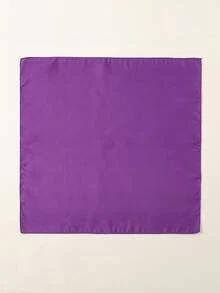 1PC Fashion Novelty Small Handkerchief Headband Denim Effect Solid Color One Size Bohemian Style Lightweight Breathable Suitable , Head Scarf Suitable For All Seasons - Purple - View 5