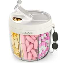 Portable Divided Pill Storage Box - Can Store 7 Types Of Vitamins And Medications, 7-Compartment Weekly Pill Box, Anti-Confusion Design, Large Opening, Visible Observation Window, Comes With Convenient Hanging Rope, Suitable For Travel Use; Fits Travel, Elderly And Busy People, 7-Compartment Pill Box, Halloween - Short Style - View 9