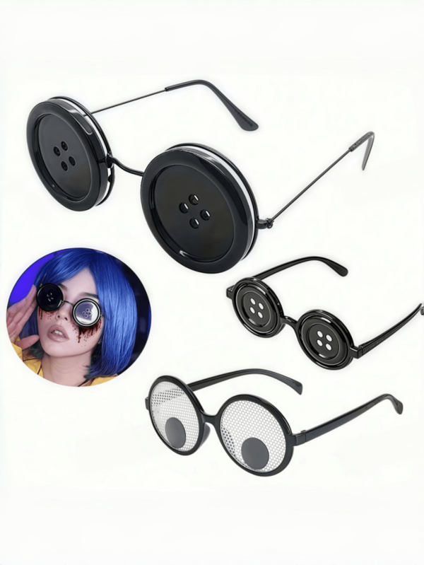 Okulary imprezowe z obracającym się okiem w motywie Halloween, dekoracja kostiumu, akcesoria DIY, zabawne rekwizyty do zdjęć, personalizowane okulary do przebierania się (rozmiar dla dorosłych mężczyzn nieodpowiedni – za małe)