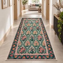 Washable Modern Minimalist Patterned Area Rug – Scandinavian Geometric Design, Contemporary Washable Carpet For Living Room, Bedroom & Home Decor - Pastel Green - View 5