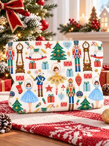 New Nutcracker Print Makeup Bag | French Print Travel Organizer Bag | Travel Essentials | Poolside Must-Have | Toiletry Bag | Pool Storage Bag | Mother's Day Gift | Teacher's Day Gift | Suitable For Moms, Teachers, Friends And Nurses | Home Essentials | Graduation Gift | Easy To Clean Design | Portable Makeup Bag - Multicolor - View 6