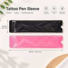 POSEIDON Tattoo Pen Machine Covers 200pcs Per Box Disposable Sleeves To Protect Your Tattoo Pen From Pigment Contamination And Water Stains - Black - View 2