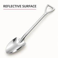 5pcs Stainless Steel Small Spoons, Pointed And Square Head, Creative Triangle Hollow Handle, Suitable For Digging Watermelon, Ice Cream, Mousse Cake, Pudding, Yogurt, Home Afternoon Tea, Friends Gathering, Outdoor Picnic Atmosphere Tableware - View 4