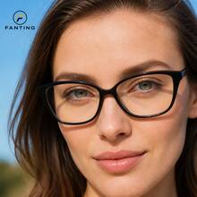 FANTING Women Glasses Cat Eye Clear Lens Frames, Men Glasses Black Full Rim Fashion Eyeglasses - TR26013 - View 2