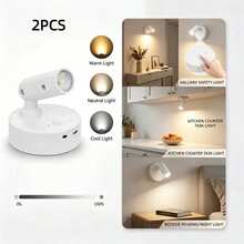 Modern USB-Powered Wall-Mounted LED Spotlight With Touch Control, 350° Rotatable Directional Downlight, Rechargeable 500mAh Lithium Battery, Adjustable Height, Freestanding Option For Bedroom, Reading, And Various Rooms - A - View 18