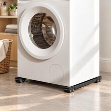 2pcs Heavy Duty Adjustable Appliance Riser Stand With Rolling Caster Base, Suitable For Washing Machine, Dryer, Refrigerator, Kitchen Cabinet, Storage Cart, Furniture Moving Base - Multiple Styles - View 2