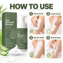 Mousse tẩy lông Aloe Vera 60ml, bọt tẩy lông cơ thể dịu nhẹ phù hợp cho chân, tay và vùng dưới cánh tay, dễ rửa sạch, chăm sóc da mịn màng tại nhà - Lô hội - Xem 9