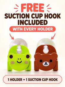 Kitchen Sponge Holder - Cute Animal Shaped Multi-Functional Soap Storage Rack (Includes Suction Cup Hook), Cute Cartoon Design, Combines Soap Holder, Draining Rack, Dishcloth And Sponge Storage In One, Kitchen Organization Essential, Bathroom Practical Accessory - Multicolor - View 3