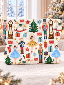 New Nutcracker Print Makeup Bag | French Print Travel Organizer Bag | Travel Essentials | Poolside Must-Have | Toiletry Bag | Pool Storage Bag | Mother's Day Gift | Teacher's Day Gift | Suitable For Moms, Teachers, Friends And Nurses | Home Essentials | Graduation Gift | Easy To Clean Design | Portable Makeup Bag - Multicolor - View 2
