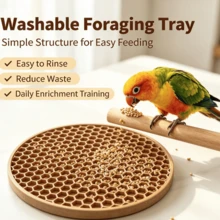 Parrot Foraging Feeding Toy Tiger Cockatiel Budgie Interactive Anti-Spill Food Box Bird Enrichment Training Supplies - 1L - View 5