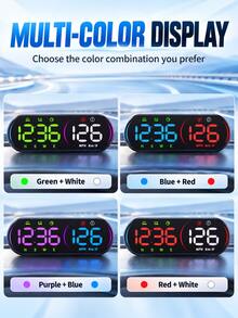 Car GPS Speedometer, Digital Speedometer Large Screen MPH Display With Compass HUD Display, Multi-Level Overspeed Alarm & Fatigue Driving Reminder, Auto Brightness, USB Plug And Play, Suitable For All Vehicles - G26 - View 4