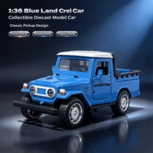 1 st blå Land Cruiser FJ40 pickup modellbil, samlarbil i legering, klassisk modellbil för ungdomar, födelsedagspresent, högtidspresent, present - Multifärgad - Visa 3