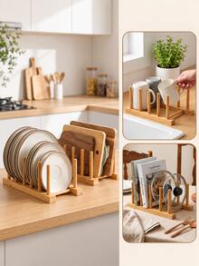 2-Slot/4-Slot Dish Drying Rack – A Versatile Organizer For Plates, Cups, Bowls, Lids, And Cutting Boards; Combines Drying And Storage Functions-An Excellent Tool For Kitchen Cabinet Organization. - View 6