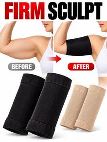Non-Slip Arm Shaper Sleeves To Promote Sweat Soft Flabby Arms Compression For Ladies Washable Breathable Elastic Compression Wrap Fit Yoga Running Gym Accessories Workout Clothes Vacation Outfits Women Pilates Workout Set - Multicolor - View 5