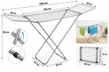 Tendedero Plegable Extensible con Alas – 180 * 55 * 90 cm - A - Ver 2