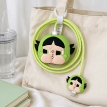 Warner Bros 1Set The Powerpuff Girls Charger And Cable Case, Cute Pink Protective Cover Compatible With Iphone 18W/20W Adapter, Data Cable Protection, Durable And Stylish, Charging Head Cover And Data Cable Protective Cover Set, Mobile Phone Data Cable Protection Data Cable Accessory Storage Protection Cover, Party Small Gift, Suitable For The Powerpuff Girls Fans, Perfect Birthday, Holiday, Party, Halloween, Christmas, New Year Gift For Family And Friends - Multicolor - View 10