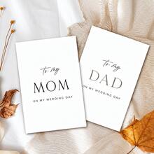 Wedding Day Card For Parents, Thank You Card For Parents, Parents' Commemorative Gift, With Envelope,Vow Books - Multiple Styles - View 5