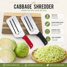 3/2/1 cái Dụng cụ thái và bào rau củ lưỡi kép bằng thép không gỉ - Nhiều màu - Xem 2