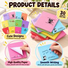 1 Pack Vibrant Color Sticky Note Set, Cute Self-Adhesive Memo Pad, Multiple Sizes Available, Creative Message Note Paper, Suitable For Notebook Decoration, Planner, Office Reminder, Student Stationery Gift, Home Message Board, Holiday Small Gift - Vibrant Sticky Note Set - View 3