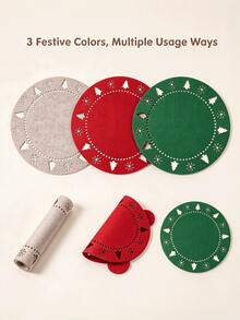 Nordic Style Felt Placemats And Coasters (Coasters Are Gifts) - Holiday Style Non-Woven Felt Placemats, Suitable For Tableware. - View 8