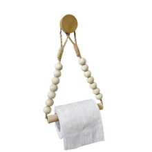 1pc No-Drill Wall-Mounted Rope Toilet Paper Holder With Hook, Kitchen Wall-Mounted Paper Towel Rack, Modern Home Style Bathroom Accessory, Woven Toilet Paper Holder, Bohemian Rope Decor, Hanging Toilet Paper Roll Holder. Paper Towel Holder. Kitchen Paper Towel Rack. Bathroom Towel Rack. Kitchen Decor. - Multicolor - View 10