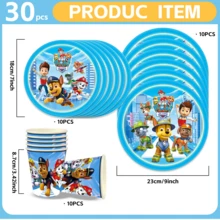 Bộ đồ dùng bàn tiệc chủ đề Paw Patrol hoạt hình chính thức được cấp phép, bộ trang trí, tiệc sơ sinh, tiệc sinh nhật, đạo cụ trang trí studio chụp ảnh, đồ dùng bàn tiệc Halloween, đồ dùng bàn tiệc Giáng sinh, đồ dùng bàn tiệc Năm mới, đồ dùng bàn tiệc ngày lễ, đồ dùng bàn tiệc dùng một lần - Xem 2