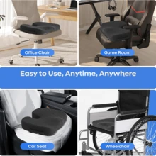 Premium Soft Thickened Sturdy Seat Cushion, Breathable Surface, Portable Rectangular Cushion For Office Chair, Home And Travel, Easy To Clean, Durable Indoor Decor Accessory For Home, Car And Indoor Resting - 1PC - View 7