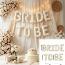 11pcs 16-Inch Cream White "BRIDE TO BE" Letter Balloons - Wedding Party Decorations, Perfect For Bridal Shower, Engagement Ceremony And Summer Events, Wedding Decor - View 8