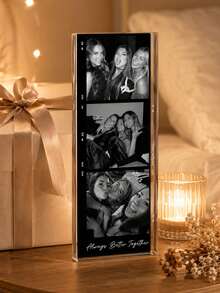 Custom Acrylic Photo Block Personalized Photo Frame Customized Photo Strip Souvenir Family Friends Pet Photo Gift Gift For Mom Wedding Anniversary Mother's Day Father's Day Birthday Graduation Home Decor Aesthetic Desktop Decoration - Multicolor - View 1