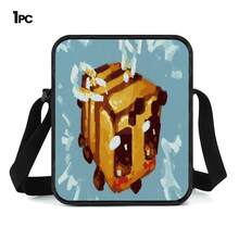 Q-Version Pixel Bee Print 3 Pieces Set Large Capacity Backpack + Crossbody Bag + Pencil Case Adjustable Breathable Shoulder Straps Fashion Pixel Game Theme Daily Commute Storage Set - Printed Bag - View 10