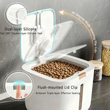 Sealed Pet Food Storage Container, Moisture-Proof & Pest-Proof Cat And Dog Food Storage Bin With Visible Window And Desiccant Compartment, Pet Food Organizer - 20L - View 4