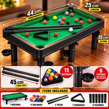 Mesa de Sinuca Bilhar Infantil Snooker Portátil com 2 Tacos - Visão 2